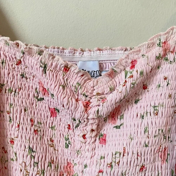 Princess Polly Women's US 4 Wild Flowers Balloon Sleeves Shirred Mini Dress Pink - Picture 7 of 16